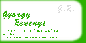 gyorgy remenyi business card